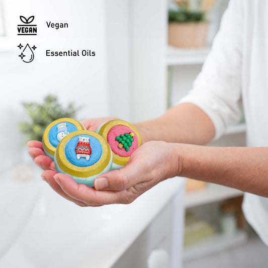 Holiday Bliss Gift Set: Aromatherapy Bath Bombs & Essential Oils-1