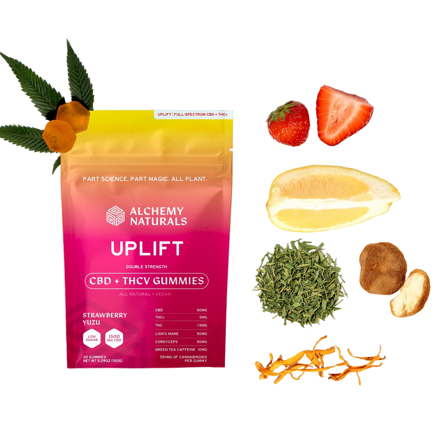 20-Pack: CBD Uplift Gummies for Mood & Workout