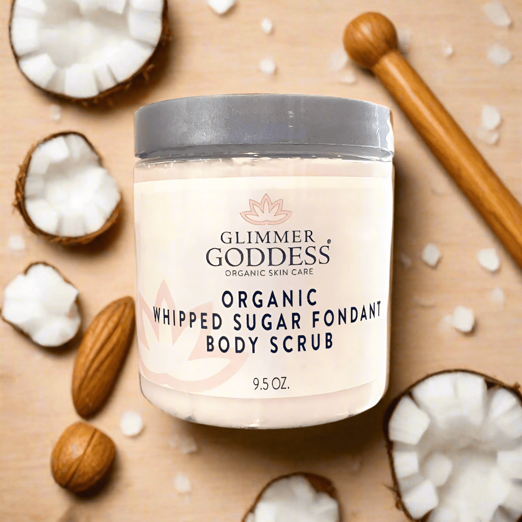 Organic Whipped Sugar Body Scrub 10 oz – Crepey Skin Treatment & Exfoliator-4