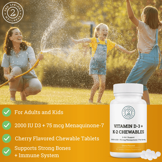 Vitamin D3 + K2 (Menaquinone-7) Chewable Tabs-1