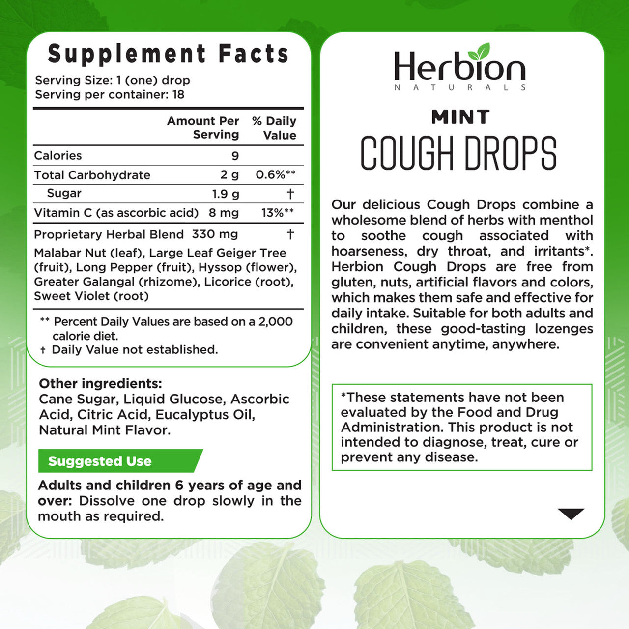 H.N COUGH DROPS MINT ( 1 X 18 CT   )-3