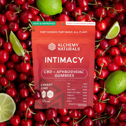 20-Pack: New Intimacy CBD Gummies (Maca, Horny Goat Weed, Tribulus, Reishi & Cordyceps)-0