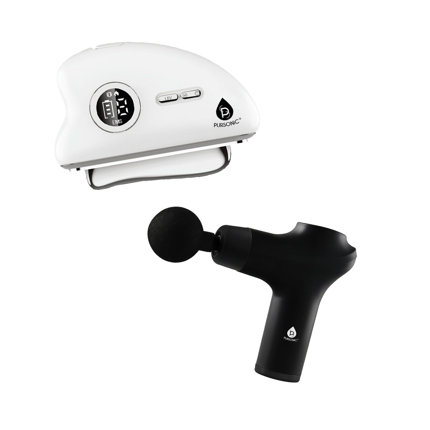 Pursonic Glow & Recovery Bundle: 7-in-1 LED Light Therapy Wand + 3-Speed Massage Gun-0