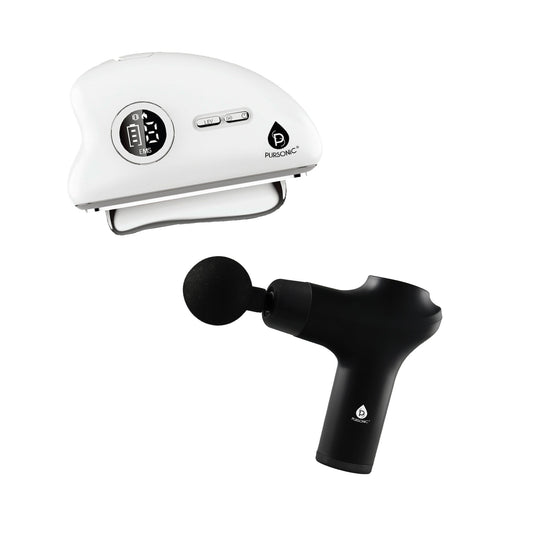Pursonic Glow & Recovery Bundle: 7-in-1 LED Light Therapy Wand + 3-Speed Massage Gun-0