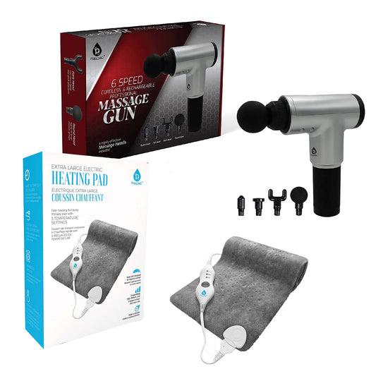 Ultimate Muscle Recovery & Pain Relief Bundle: 6 Speed Massage Gun & Electric Heating Pad-0
