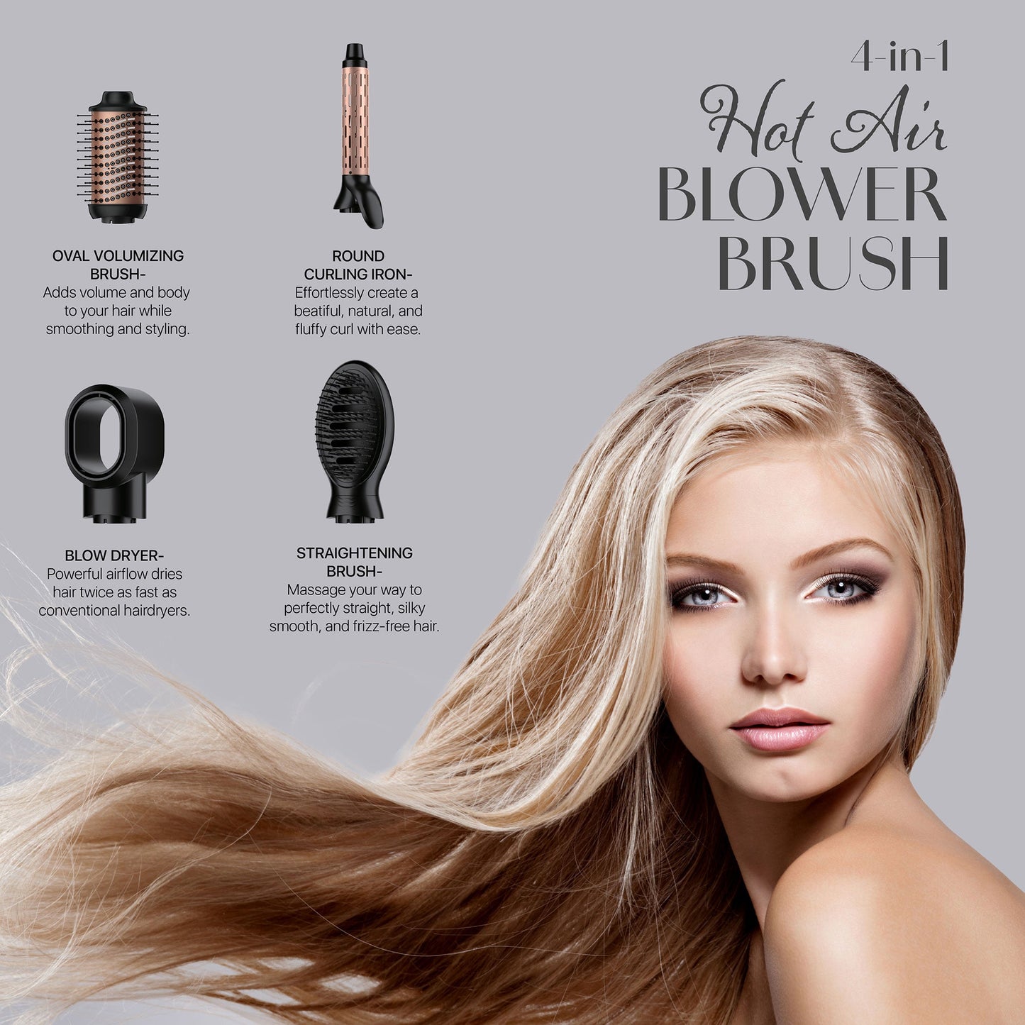 Hot Air Blower Brush: Your All-in-One Hair Styling Solution-2