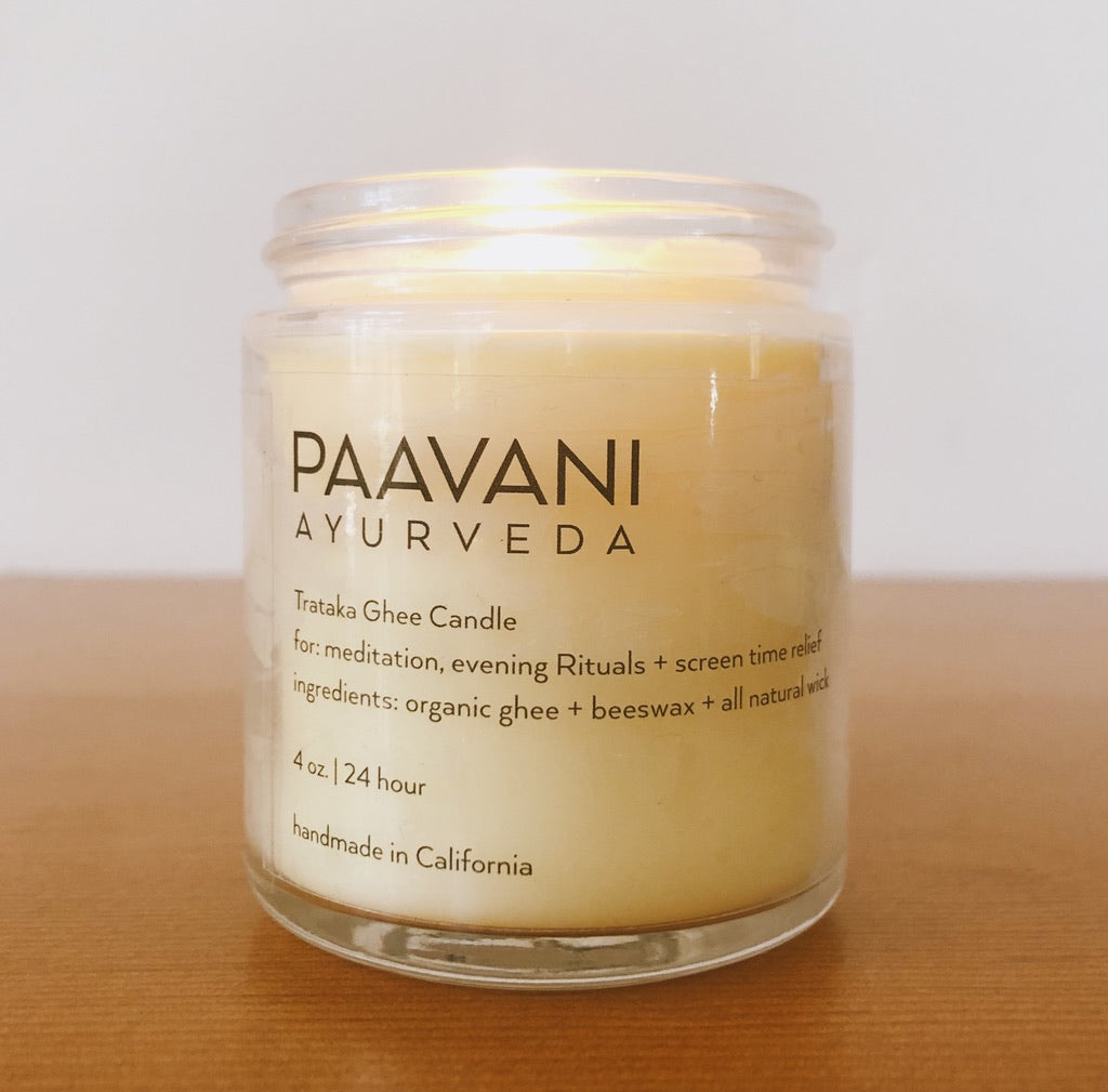 Trataka Ghee Candle | Ayurvedic Meditation Candle for Focus & Eye Health-3