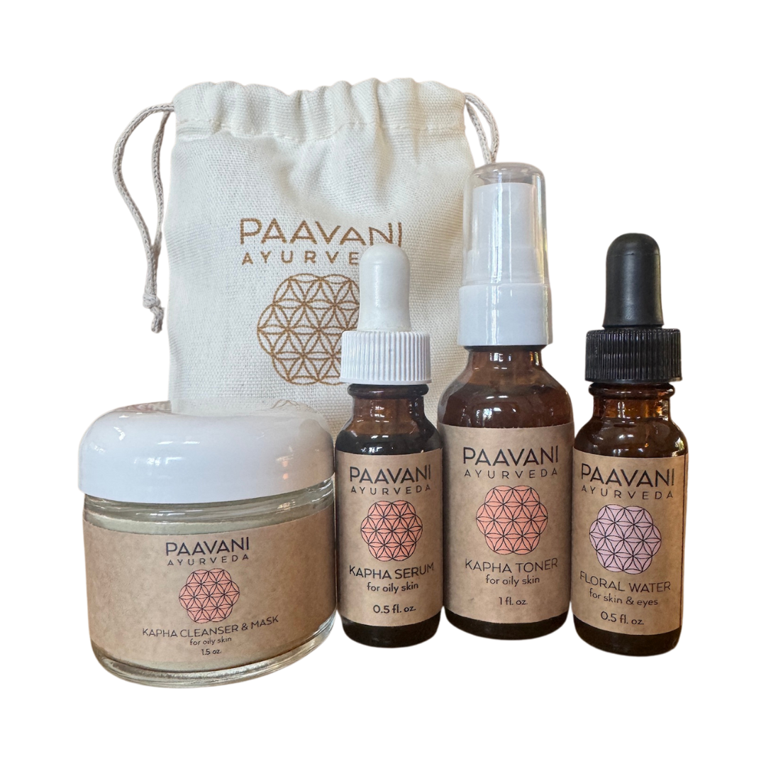 Kapha Skincare Ritual | Travel Size Ayurvedic Set for Oily Skin-0