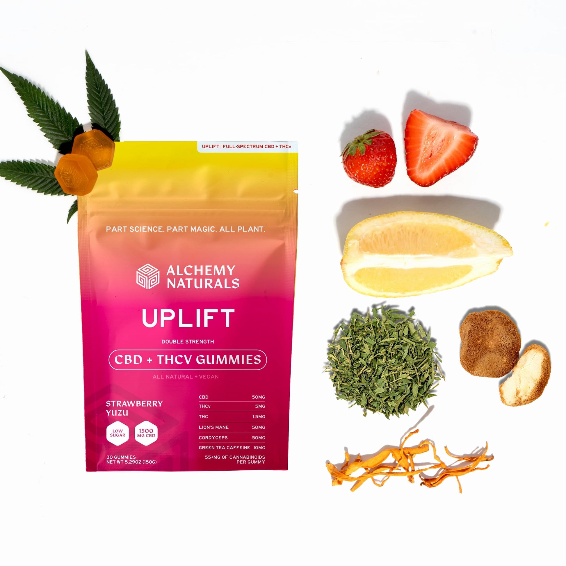 6-Pack: Alchemy Naturals CBD Uplift Gummies for Mood and Workout-1