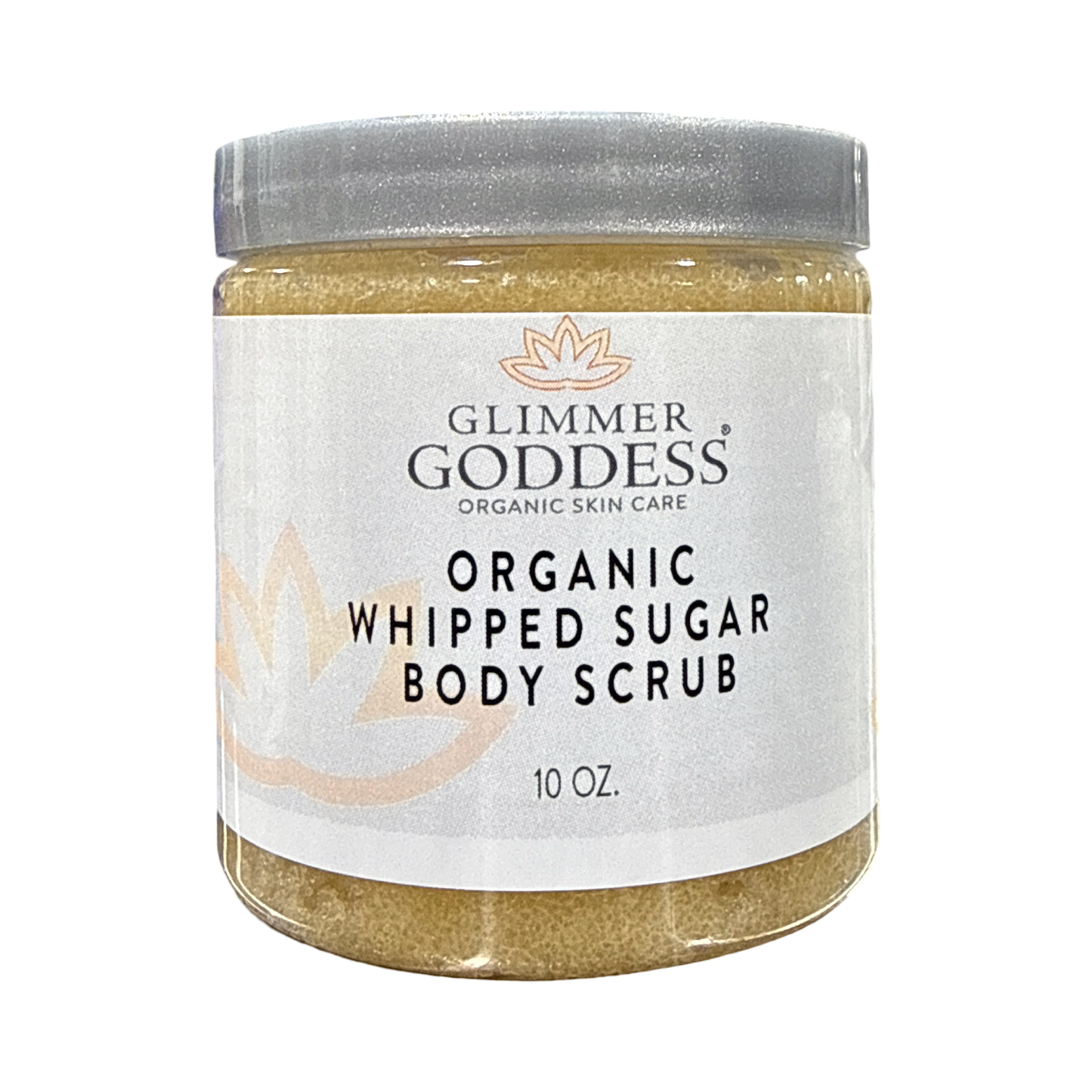 Organic Whipped Sugar Body Scrub 10 oz – Crepey Skin Treatment & Exfoliator-0