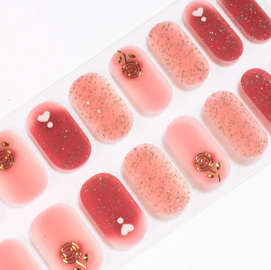Heart Rose Gel Nails-0